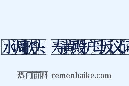 水调歌头·寿黄殿护母反义词是什么意思的图片